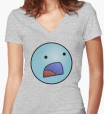 Capital D Colon D: Emote Women's Fitted V-Neck T-Shirt