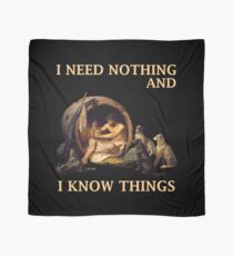 Diogenes - I Need Nothing And Know Things - Fun Philosophy Design Scarf