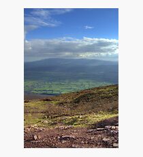 View from Trail up to top of Slievenamon, Tipperary Photographic Print