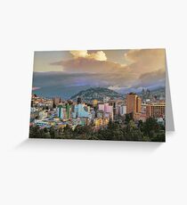 Ecuador. Quito. Sunset. Greeting Card