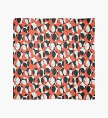 BEETLES AND STONES, modern design in orange red, black, cream Scarf