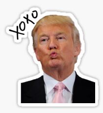 Kissing trump Sticker