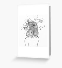 Head in space Greeting Card