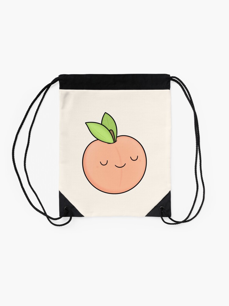 Alternate view of Happy Peach Drawstring Bag