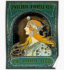 PSYCHIC FORTUNES : Vintage Gypsy Fortune Teller Advertising Print Poster