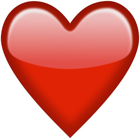 "Red Heart Emoji LOVE" Poster by dmentes | Redbubble