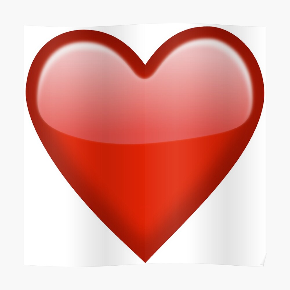  Red Heart  Emoji  LOVE  Poster by dmentes Redbubble