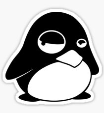 TUX Penguin in a bad mood, LINUX Sticker