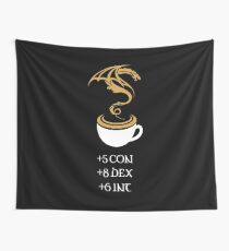 Coffee Stats Tabletop RPG Addict Wall Tapestry