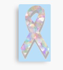 pearl lung cancer ribbon Canvas Print