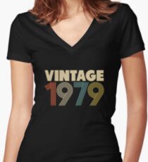 Camiseta entallada de cuello en V Vintage 1979 - 39 cumpleaños