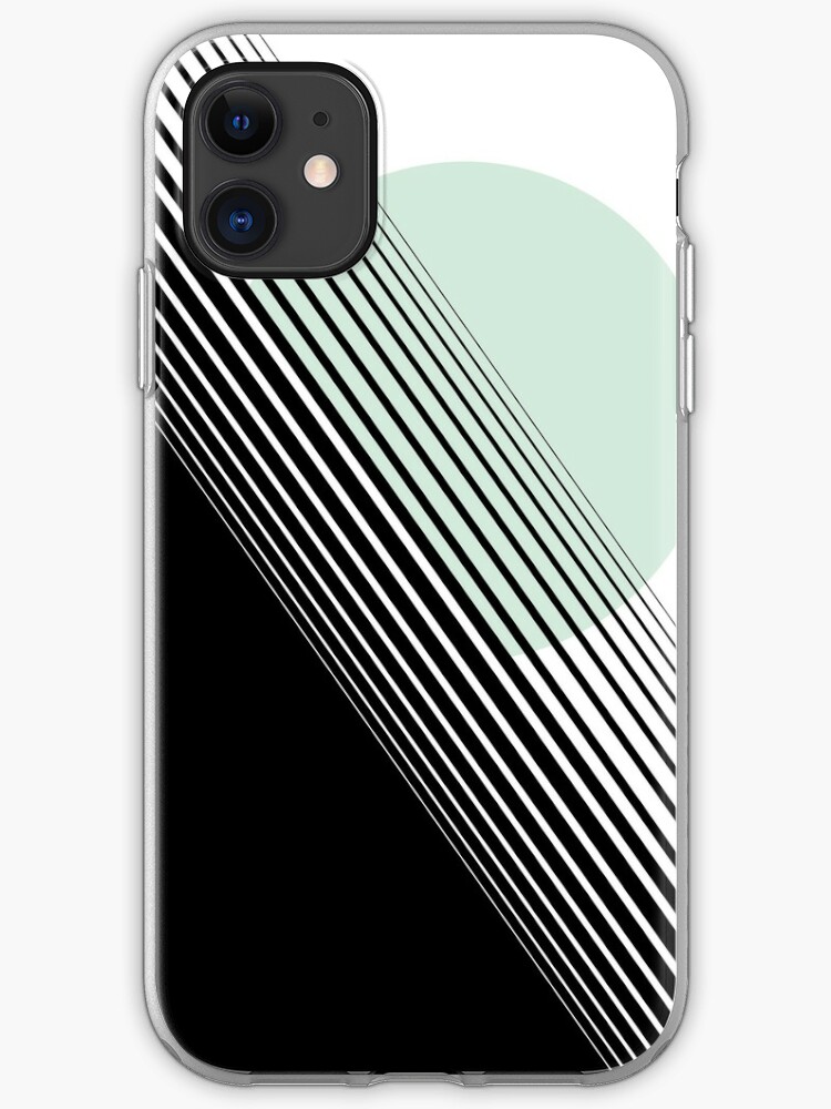 Rising Sun Minimal Japanese Abstract White Black Mint Green Iphone Case Cover By 5mmpaper Redbubble