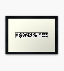 Comic swearing Framed Print