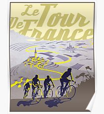 TOUR DE FRANCE; Vintage Bicycle Racing Print Poster