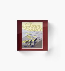 TOUR DE FRANCE; Vintage Bicycle Racing Print Acrylic Block