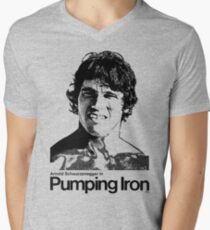 Pumpendes Eisen T-Shirt mit V-Ausschnitt