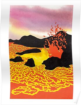 Ken Price Volcano Artwork Poster