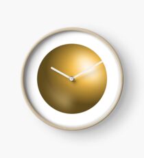 Sphere, Gold, Golden, Golden Balls, 3D, Ball, Geometry Clock
