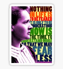 Marie Curie Inspirational Quote Sticker