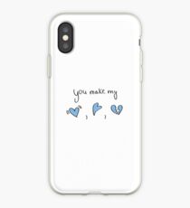 Vinilo o funda para iPhone USTED HACE QUE MI CORAZÓN SE AGRIETE Y ROMPRE TROYE