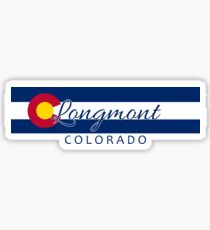 Longmont Colorado flag stripe Sticker