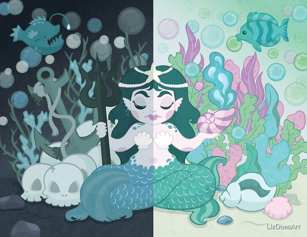 Ocean Duality by LizDoesArt