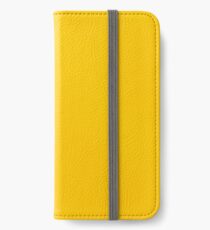 Yellow leather iPhone Wallet/Case/Skin