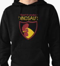Honest-To-Goodness Dinosaur: Rooster (on dark background) Pullover Hoodie