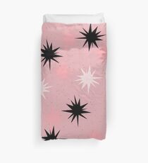 Mod Atomic Pink Starbursts Duvet Cover