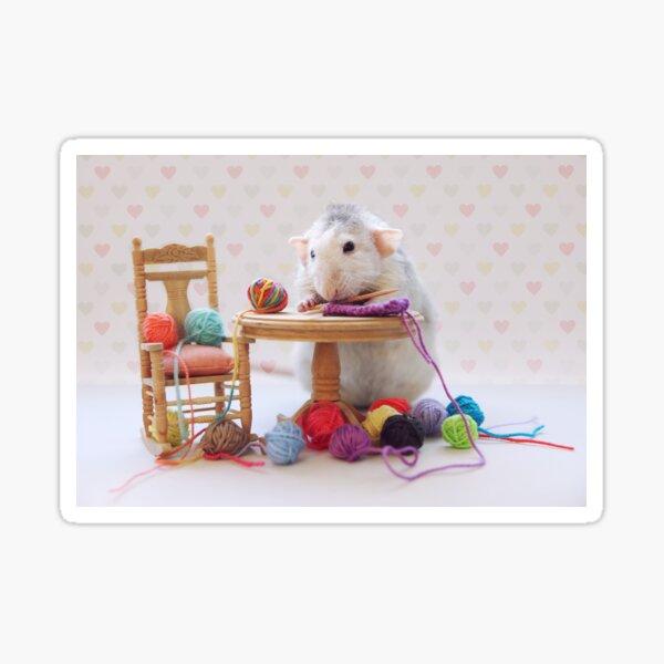 Rosie still knitting..... Sticker