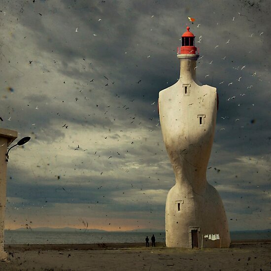 French Surreal Lighthouse Photographic Prints By Paulgrand Redbubble