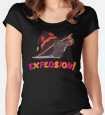 Camiseta entallada de cuello ancho Konosuba Chomusuke - ¡Explosión!