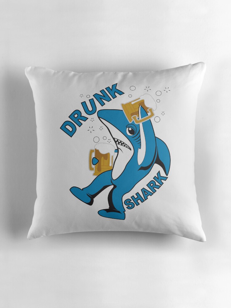 Shark Pillow drunk shark - left shark" throw pillowsamznfx | redbubble Shark Pillow drunk shark - left shark" throw pillowsamznfx | redbubble