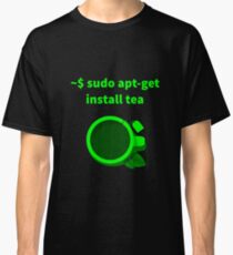 Linux sudo apt-get install tea Classic T-Shirt