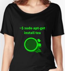 Linux sudo apt-get install tea Women's Relaxed Fit T-Shirt