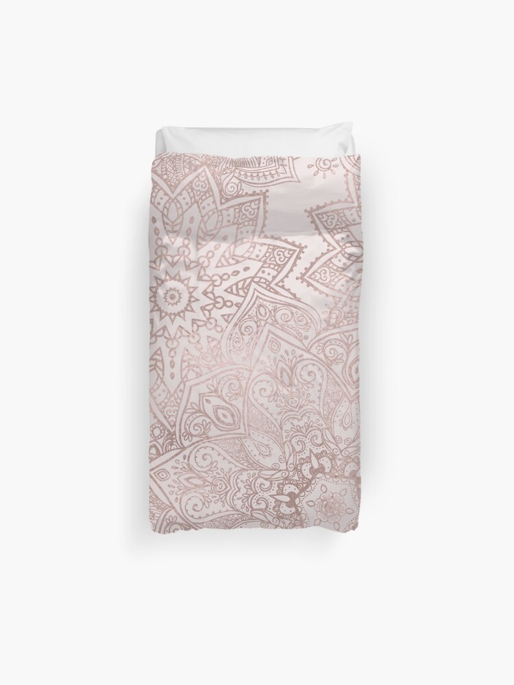 Rose Gold Mandala Blush Pink Duvet Cover By Roseaesthetic