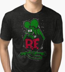 MOST POPULAR HO984 Rat Fink Ratfink Distressed Mens Black T Shirt New Product Tri-blend T-Shirt
