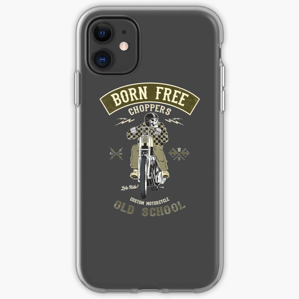 Born Free - Custom Motorcycle iPhone-Hülle & Cover