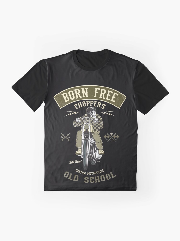 Alternative Ansicht von Born Free - Custom Motorcycle Grafik T-Shirt