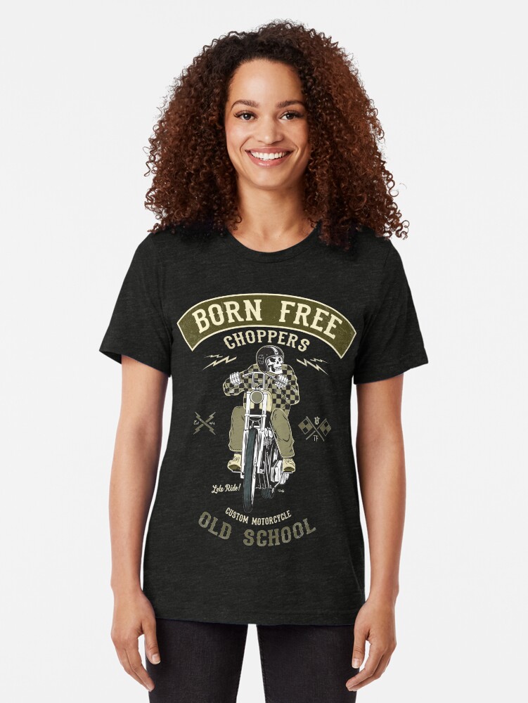 Alternative Ansicht von Born Free - Custom Motorcycle Vintage T-Shirt