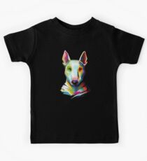 Bull Terrier Colorful Painting Kids Tee