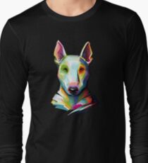 Bull Terrier Colorful Painting Long Sleeve T-Shirt
