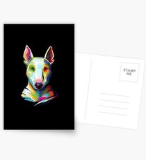 Bull Terrier Colorful Painting Postcards