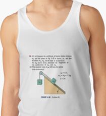 Physics problem: Suppose the coefficient of kinetic friction between the mass and the plane is known. #Physics #Education #PhysicsEducation,  Tank Top