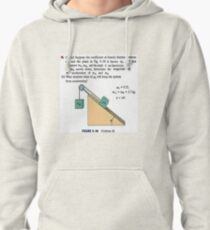 Physics problem: Suppose the coefficient of kinetic friction between the mass and the plane is known. #Physics #Education #PhysicsEducation,  Pullover Hoodie