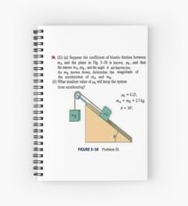 Physics problem: Suppose the coefficient of kinetic friction between the mass and the plane is known. #Physics #Education #PhysicsEducation,  Spiral Notebook