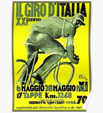 GIRO D ITALIA : Vintage 1933 Bike Racing Advertising Print Poster