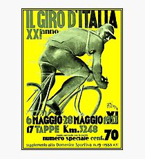 GIRO D ITALIA : Vintage 1933 Bike Racing Advertising Print Photographic Print