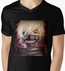Camiseta para hombre de cuello en v keneki ken ghoul forma
