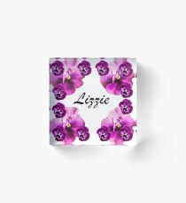 Personalised flowers Acrylic Block